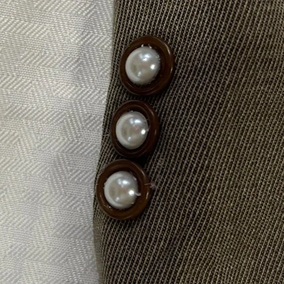 Upcycled Embellished Ankara/Sequin Lace/Rhinestone Blazer Wool M - Picture 4 of 11